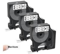 Compatible with DYMO D1 Label Tape 45010 12mm, Replace for DYMO Label Maker Refills A45010, Black on Clear for Dymo LabelManager 160 420P 210D 280 360D PnP