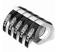 Compatible with Dymo Omega Label Tape, EazeID 3D Black Embossing 9mm x 3m