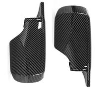 Compatible With E46 316i 316ti 318i 330i 330Xi 2001 2002 2003 2004 2005 Rearview Mirror Cover Shell Cap ABS Striation Fiber Pattern Door Rear View Cap