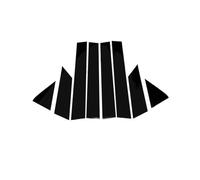 Compatible With Ecosport 2013-2021 Black PC Material Stickers Mirror Effect Door Window Column B C Pillars Post Cover Trim Window Moldings