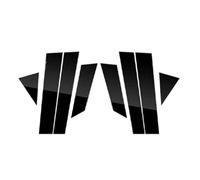 Compatible With Ecosport 2013-2021 Mirror Effect Door Window Column B C Pillars Post Cover Trim Black PC Material Sticker Window Moldings