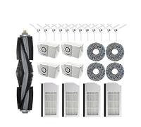 Compatible With Ecovacs Deebot X1 OMNI / T10 OMNI Accessories Robot Vacuum Cleaner Parts Dust Bag Hepa Filter Main Side Brush Mop Dustbin (Color : 25PCS)