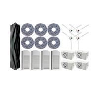 Compatible With Ecovacs Deebot X1 OMNI / T10 OMNI Robot Vacuum Cleaner Spare Parts, Rubber/Side Brush, Cover,Hepa Filter, Mop Rag, Dust Bag (Color : 19pcs)