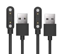 Compatible with EIGIIS Smart Watch Charger, Magnetic USB Charging Cable Replacement Charger Cable Compatible with EIGIIS K22 Military Smart Watch/K55/K27 Watch/K28 Smart Watch (2 Pack-Black+Black)