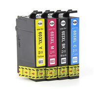 Compatible with Epson 603XL Ink Cartridges XP-2100 XP-2105 XP-3100 3105 4100 4105 WF-2810 2815 2830 2835 2850DW Large Capacity Ink Cartridges, 1 Set (Color+Black)