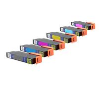 Compatible with Epson Expression Photo XP-860 Ink Cartridges Set Black, Cyan, Magenta, Yellow, Light Cyan, Light Magenta - 24XL / C13T24314010 - C13T24344010 - Inhalt: 6 x 16 ml ml