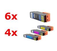 Compatible with Epson Expression Premium XP-600 Series Ink Cartridges Set Black, Cyan, Magenta, Yellow - 26XL /C13T26104010 & C13T26324010 - C13T26344010 - Inhalt: 6 x 25 ml & 12 x 15,5 ml