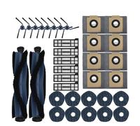 Compatible With Eufy X10 Pro Omni Robot Vacuum Spare Parts Main Side Brushes Mop Cloths HEPA Filters Dust Bags Accessories(Pink)