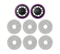 Compatible with Eureka J15 Ultra/Pro/Evo/Max Ultra Robot Vacuum Replacement Mop Holders +6 Washable Reusable Pads Kit