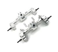 Compatible With FCX24 For Xiaoqi K5 1/24 RC Car Parts Metal Upgrade Front And Rear Door Bridge Axles Assembly RC Front and Rear Axle(Silver)