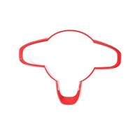 Compatible With Fiat 500 2016 2017 2018 2019 2020 2021 2022 2023 2024 Car Steering Wheel Button Decorative Frame Sticker Interior Accessories decoration Accessories(Red)