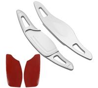 Compatible With Fiat For 500L 2013-2017 For Idea 2014 2015 2016 Car Steering Wheel Paddle Shift Extension Stickers Gear Accessories Vehicle Paddle Shifters(Silver)