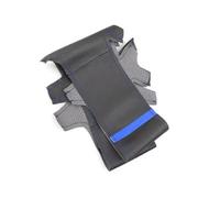 Compatible With Fiat For Abarth 500 500C 595 595C 2009 2010 2011 2012 2013 2014 2015 2016 Car Interior Steering Wheel Cover(Blue line-blue bar)