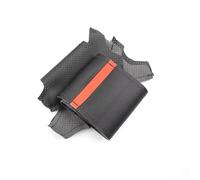 Compatible With Fiat For Doblo 2010 2011 2012 2013 2014 2015 Braids On Steering Wheel Steering Wheel Cover Trim(Black line-Red bar)