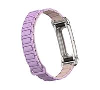 Compatible With Fitbit Air Band, Adjustable Breathable Soft Silicone Metal & Magnetic Sport Straps for Men Women, Anti-sweat Replacement Wristband Watch Bands for Fitbit Air Accessories (Purple)