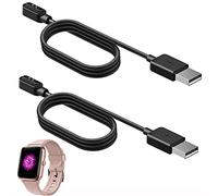 Compatible with fitpolo Smart Watch Charger, onetuo Magnetic USB Charging Cable Replacement Charger Cable Compatible with fitpolo, fitpolo IP68 Fitness Tracker Smart Watch (2 pack-Black+Black)