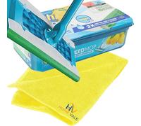 Compatible with Flash Speed Mop Refills, 24 Wet Floor Cleaning Wipes + 1x Microfiber Cloth, Anti-Bacterial, Wet & Dry Mop Pads, Lemon