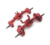 Compatible With FMS 1/24 For FCX24 For Xiaoqi For FCX18 1/18 For LC80 For Lemur RC Car Differential Front And Rear Axle Assembly Parts RC Front Rear Axle(Red)