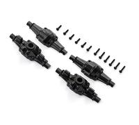 Compatible With FMS For FCX24 1/24 RC Crawler Parts CNC Aluminum Alloy Machined Rc Front And Rear Axle Housings RC Front Rear Axle(Black)