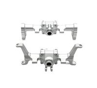 Compatible With FMS For FCX24 For Xiaoqi 1/24 Remote Control Car Spare Parts Metal Upgrade CNC Process Front And Rear Axle Assembly Shell RC Front Rear Axle(Silver)