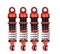 Compatible With FMS For LC80 1/18 Remote Control Car Upgrade Parts Replacement Accessories 4Pcs Aluminum Alloy Shock Absorbers Rc Car Shock absorbers(Red)