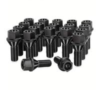 Compatible With For 1' E88 E82 2006-2013 For 3' E90 2004-2008 Wheel Bolts 12x1.5 Lug Bolts 12mmx1.5 Wheel Studs 28mm Shank 36136781150 Wheel Bolt Nut