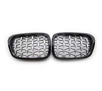 Compatible With For 5 Series E39 525 528 530 535 540 For M5 1997 1998 1999 2000 2001 2002 2003 Car Front Diamond Style Kidney Grille Car Front Radiator Grilles(Black silver)