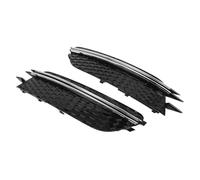 Compatible With For A6 C7 Regular Version 2012 2013 2014 2015 Left Right Front Fog Light Cover OEM:4G0807681 4G0807682 bumper light grille(With Silver Stripes)