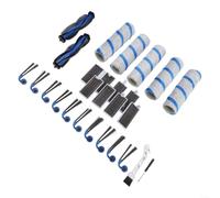 Compatible with for ecovacs for deebot X11 Famille Replacement Kit Main Roller Brush Washable Mopping Pads HEPA Filters Side Brushes(B)