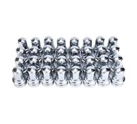 Compatible With For F250 F350 F450 2017 2018 2019 2020 2021 2022 2023 M14x1.5 32Pcs Wheel Lug Nuts Cover Chrome Tire Bolts Nut Cap OEM:HCPZ1012A Car wheel Lug bolts