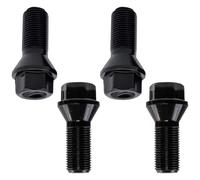Compatible With For M235I M3 M4 4 ×Car Wheel Lug Bolts Nut Steel 36136781151 Black Car Standard Accessories Wheel Lock Nut Screw Wheel Nut Studs wheel Lug bolts