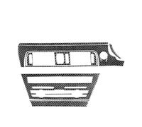 Compatible With For M6 F12 F13 2011 2012 2013 2014 2015 2016 2017 2018 Center Dashboard Panel Set Cover Tuning Real Carbon Fiber Pattern Sticker Car CD Panel Cover(RHD)