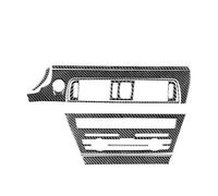 Compatible With For M6 F12 F13 2011 2012 2013 2014 2015 2016 2017 2018 Center Dashboard Panel Set Cover Tuning Real Carbon Fiber Pattern Sticker Car CD Panel Cover(LHD)