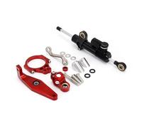 Compatible With For MT-09 SP 2021 2022 2023 Motorcycle Steering Damper Stabilize Support Linear Absorber Universal Moto Steering Stabilizer(Black-Red)