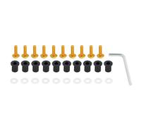 Compatible With For MT07 For MT09 Motorcycle For M5 Windscreen Windshield Bolts Screws Kits Motorbike Washers Nuts Screws Assortment(YELLOW)
