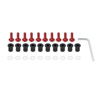 Compatible With For MT07 For MT09 Motorcycle For M5 Windscreen Windshield Bolts Screws Kits Motorbike Washers Nuts Screws Assortment(Red)
