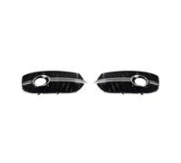 Compatible With For Q3 2013 2014 2015 1 Pair Front Bumper Honeycomb Fog Lamp Frame Hollow Grille Under The Net Black Bright bumper light grille(Chrome 1Pair)