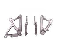 Compatible With For YZF R1 2009 2010 2011 2012 2013 2014 Front Rider Footrest Foot Pegs Bracket Set Motorcycle Accessories Motorbike Footrests(Silver)