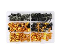 Compatible With For YZF-R1 For FJ1200 FZR1000 FZR600R TZ250 TZ350 YSR50 253pcs Aluminum Windscreen Screws Fairing For Bolt Kit Motorcycle Bolt Kit(Yellow)