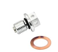 Compatible With For YZF-R25 R3 MT-03 MT-25 YZ250 YZ250X XT250X WR250R WR250X M12xP1.5 Motorcycle Magnetic Oil Drain Plug For Bolt Screw(Silver)