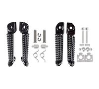 Compatible With For YZF-R6S 2003 2004 2005 2006 2007 2008 Motorcycle Footrests Front Rear Foot Pedal Foot Rests Pegs Upgrade Replacement Parts Motorbike Footrests(Black,Front Rear)