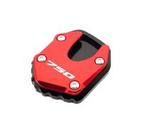 Compatible With Forza 750 Forza750 2020 2021 2022 Motorcycle Accessories CNC Kickstand Foot Side Stand Extension Pad Support Plate(Titanium)(Red)