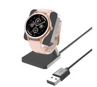 Compatible with FQQ Smart Watch Charger,Lamshaw Charging Stand Desk Holder Charging Dock Station Compatible with FQQ DR06/ TOOBUR DR06 1.27 Inches Smart Watch (Black)