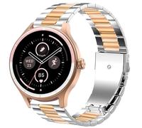Compatible with FQQ Smartwatch Bands, Lamshaw Stainless Steel Metal Replacement Straps Compatible with FQQ/TOOBUR DR06 1.27 Inches Smart Watch, One Size, Stainless Steel, 1