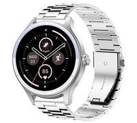 Compatible with FQQ Smartwatch Bands, Lamshaw Stainless Steel Metal Replacement Straps Compatible with FQQ/TOOBUR DR06 1.27 Inches Smart Watch, One Size, Stainless Steel, 1