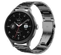 Compatible with FQQ Smartwatch Bands, Lamshaw Stainless Steel Metal Replacement Straps Compatible with FQQ/TOOBUR DR06 1.27 Inches Smart Watch, One Size, Stainless Steel, 1