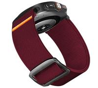 Compatible with Garmin Approach S44 Band, Lamshaw 20mm Quick Release Stretchy Solo Loop Adjustable Nylon Replacement Straps Compatible for Garmin Approach S50, S44, S42, S40 Smartwatch (Red, 20mm size