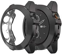 Compatible with Garmin Fenix 5X & Garmin Fenix 5X Plus Watch Accessories Protector Case Soft TPU Shock Proof Scratch Resistant Cover Ultra Thin Protector Shell Bumper (Black)