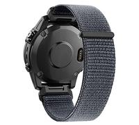 Compatible with Garmin Fenix 8 51mm/7X/6X/6X Pro/5X/5X Plus, 26mm Nylon Hook Loop Quick Easy Fit Watch Band Breathable Adjustable Strap Replacement for Garmin Descent MK1/D2 Delta PX/D2 Charlie,Grey