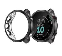 Compatible with Garmin Forerunner 55 Case, Giaogor Silicone Protective Case Cover Compatible for Garmin Forerunner 55 Smart Watch (Black)